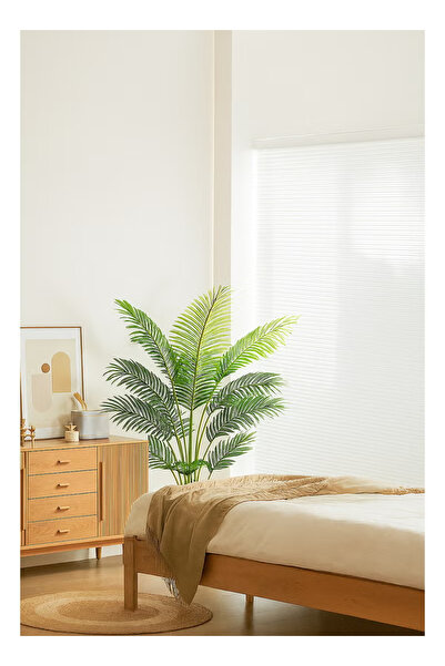 ULHYC 120CM Large Artificial Palm Tree - Realistic Silk Leaves and Bark Trunk for Home Decor, Villa Garden