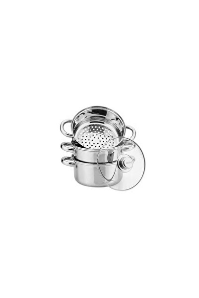 Kinghoff Set de 4 piese, oala pentru fiert cu abur, inox, 18 cm 2.5 litri