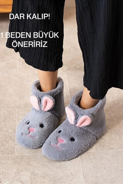 Jackers Daily Women's Rabbit Figured Slippers Home Boots