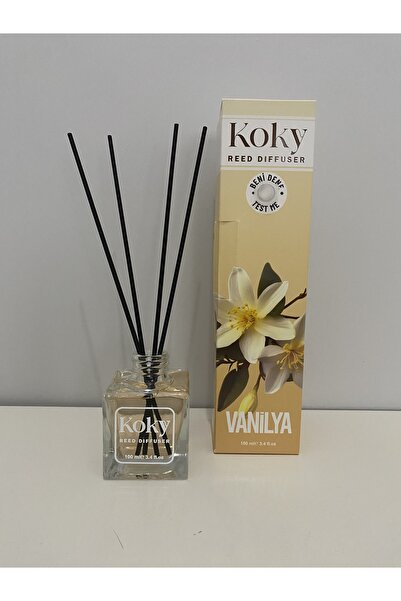 Koky Vanilya Esanslı Çubuklu Oda Kokusu 100ml (2 adet Mermer Bardak Altlığı H...