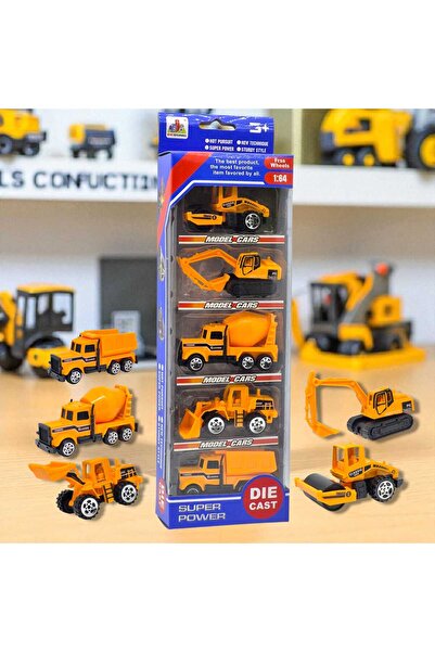 Fidan oyuncak 5-Piece Metal Construction Vehicle Set – Durable and Realistic Construction Site Toys