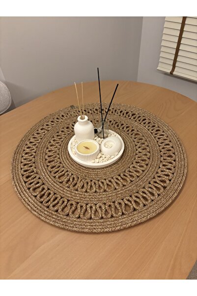 MaVaux Arion Wicker Jute Round Runner 60X60