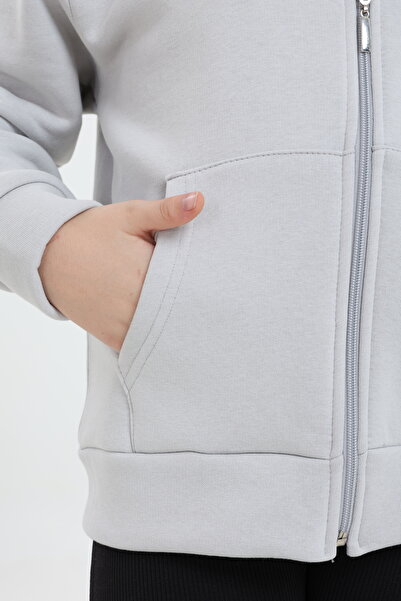 Tight Lady 100% Organic Cotton Girls' Sweatshirt Cardigan with 3-Layer Fleece, Hood, Zipper, and Kangaroo Pocket