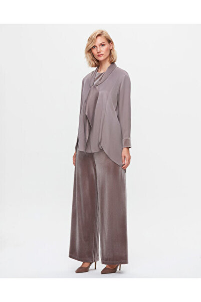 MISS DALIDA T25K-7005 Bol Paça Kadife Pantolon MİNK
