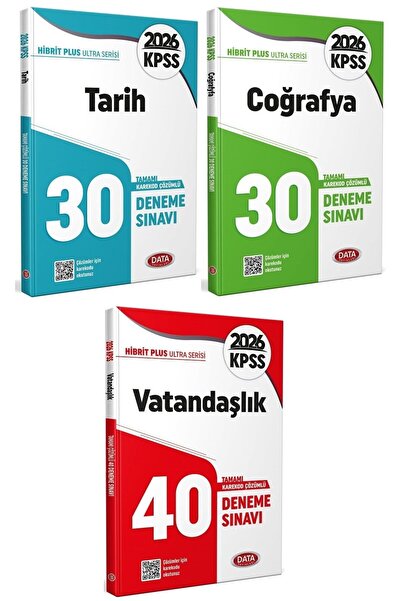 Data Yayınları Data 2026 KPSS Tarih + Coğrafya + Vatandaşlık Ultra 100 Deneme...
