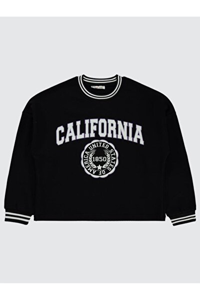 Civil Girls سويت شيرت كاليفورنيا مطبوع للأعمار من 10 إلى 13 عامًا - أسود للأعمار من 13 إلى 14 عامًا