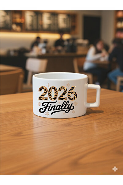 IŞILAY REKLAM 2026 New Year Collection Christmas Themed Design Coffee & Tea Cup