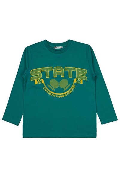 Civil Boys State Baskılı 6-9 Yaş Sweatshirt - Yeşil 6-7 Yaş