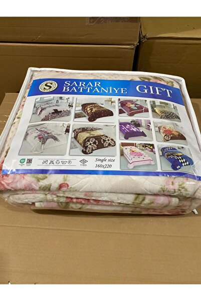 Sarar Single Blanket - Hera Gülpembe - Gift 1.8 kg (Thin)