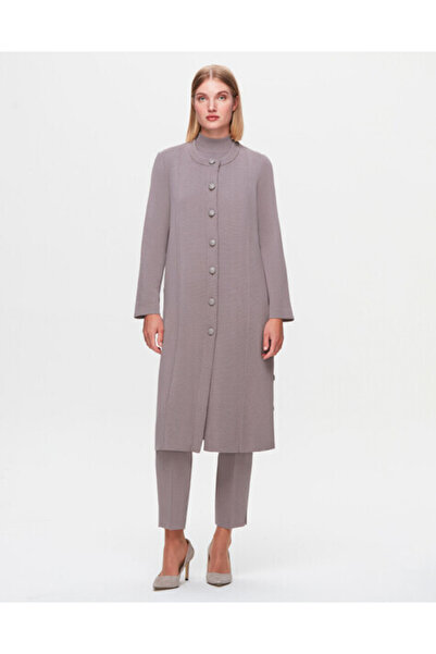 MISS DALIDA T25K-8012 Çelik örgü Düğmeli Ceket SCURE-MİNK