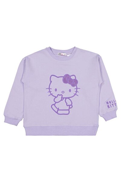 Hello Kitty 6-9 Yaş Sweatshirt - Lila 6-7 Yaş
