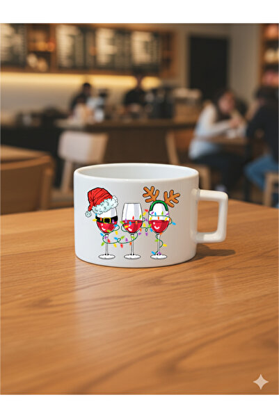 IŞILAY REKLAM 2026 New Year Collection Christmas Themed Design Coffee & Tea Cup