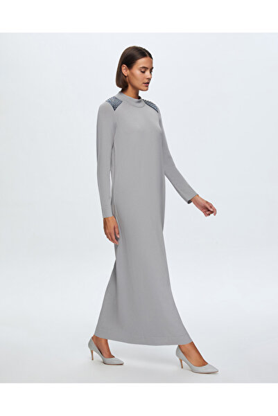 MISS DALIDA T24K-4009 Parlak Taşlı Elbise 1179-GREY