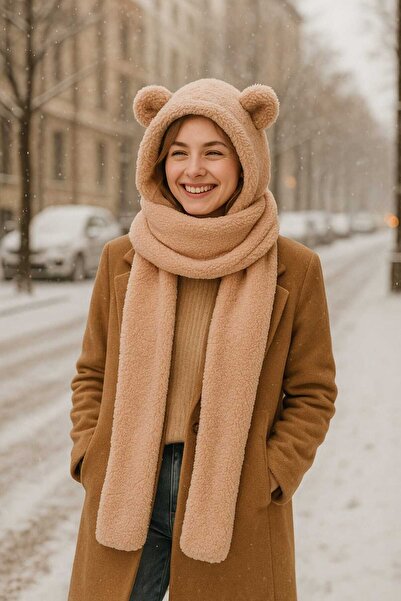 CHIZGY Welsoft Плюшевий шарф з капюшоном - модний вигляд, тепло і комфорт в одному шарфі з капюшоном