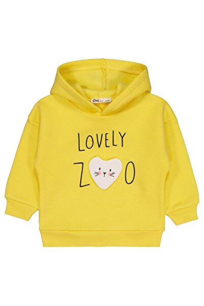 Civil Girls Lovely Baskılı 2-5 Yaş Sweatshirt - Sarı2-3 Yaş