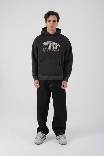 2512 Clothing سويت شيرت للجنسين قابل للغسل برسومات مطبوع بغطاء رأس هودي فينتا...