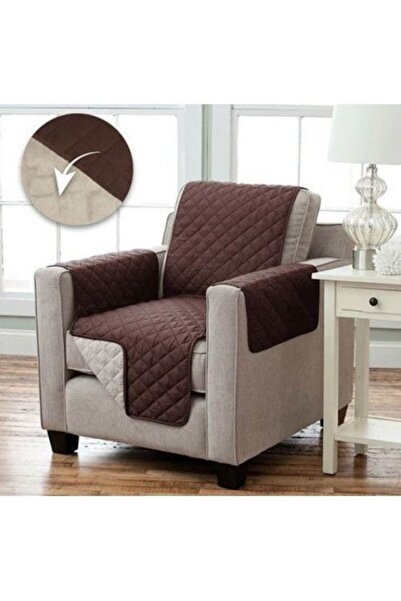 ASHOP New Pack: Textile sofa cover set, Brown + Protective textile armchair cover