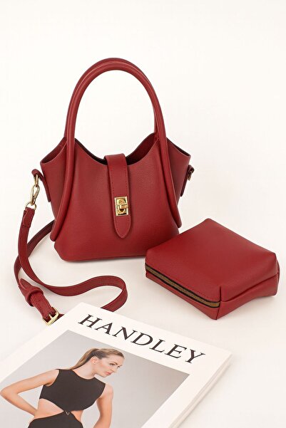 Handley Σετ μίνι πολυτελής δερμάτινη τσάντα και τσάντα μακιγιάζ