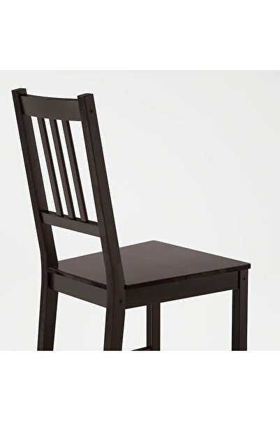 OEM High-back chair 90x42x49 cm, solid pine wood, sturdy, durable, comfortable, black-brown