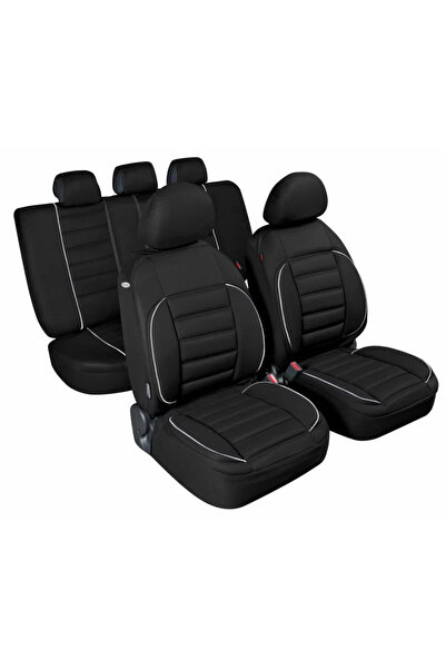 Lampa Huse scaun De-Luxe Sport Edition jacquard high-quality 9buc - Negru