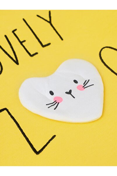 Civil Girls Lovely Baskılı 2-5 Yaş Sweatshirt - Sarı2-3 Yaş