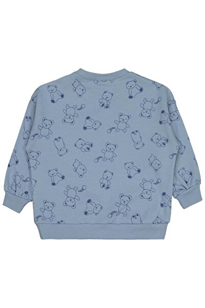 Civil Baby Kontür Ayı Empirme 6-18 Ay Sweatshirt - Mavi 6-9 Ay