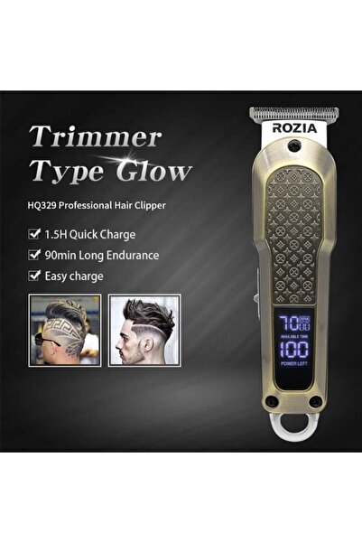 ROZIA ماكينة حلاقة احترافية قابلة لإعادة الشحن للشعر واللحية والجسم للرجال (H...
