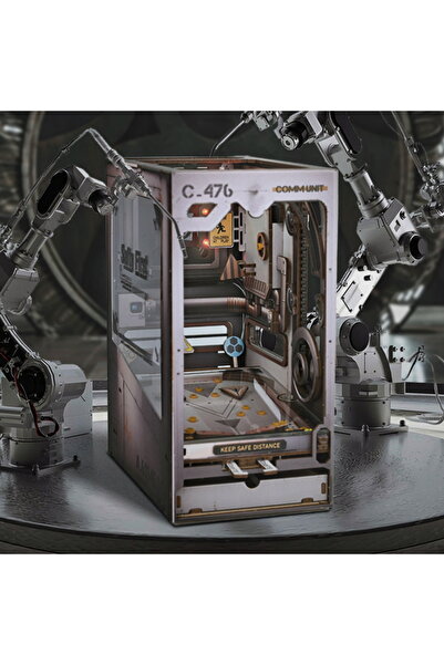 AnkaShop Mini Pinball Game Led Lighted DIY 3D Puzzle Book Nook