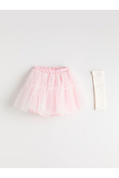 LC Waikiki Lcw Kids Buy Elastic Waist Girls Tutu Skirt and Pantyhose 2-Pack