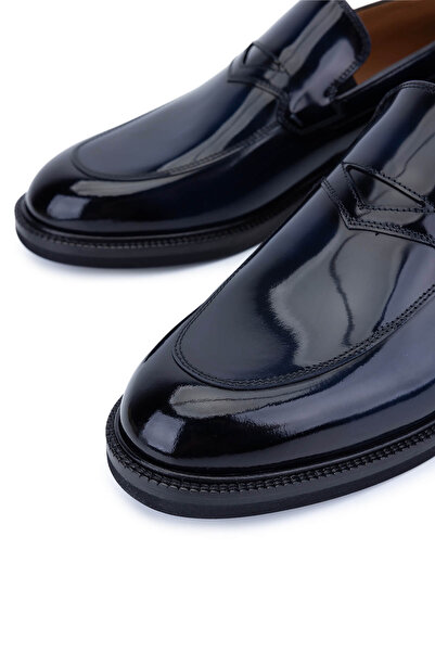 Tamer Tanca Erkek Hakiki Deri Lacivert Klasik Ayakkabı