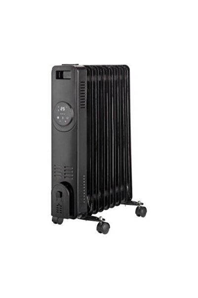 Rovitech Oil-filled electric heater 2500W, 11 fins, remote control, adjustable thermostat, LED display, black