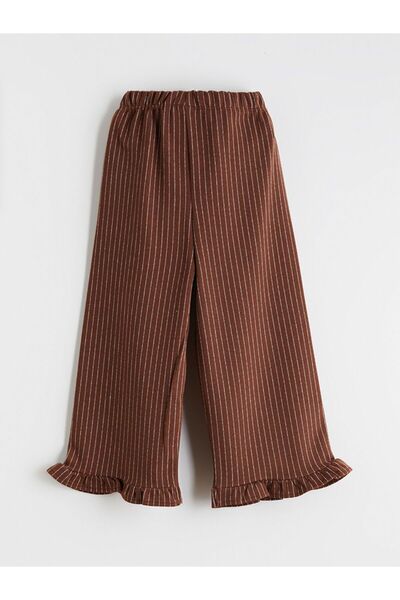 LC Waikiki LCW Kids Elastic Waist Striped Girl's Trousers