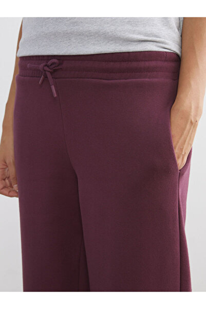 LC Waikiki Lcw Vision Plum Women's Thick Sweatpants with Elastic Waist