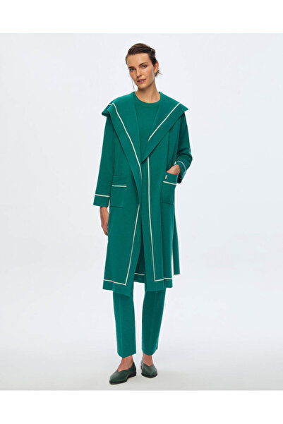 MISS DALIDA T24K-9013 Çizgi Şeritli Uzun Triko Hırka IMOLA-EMERLAND