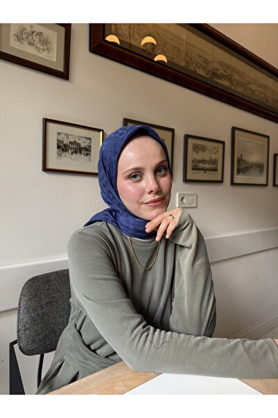 CUOCA LOUNGE Bloom Desen Saks %100 Cotton Eşarp