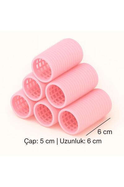Gold Beauty Sünger Bigudi 6'Adet Büyük Boy Cırtlı Bigudi Çap: 5cm & Hair Rollers Saç Bigudisi