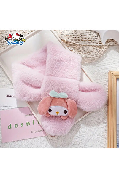 So Iconic Eșarfă de pluș Sanrio My Melody, drăguță, de culoare roz