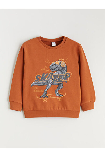 LC Waikiki Özmarka New Season Dinosaur Printed Boys' Sweatshirt