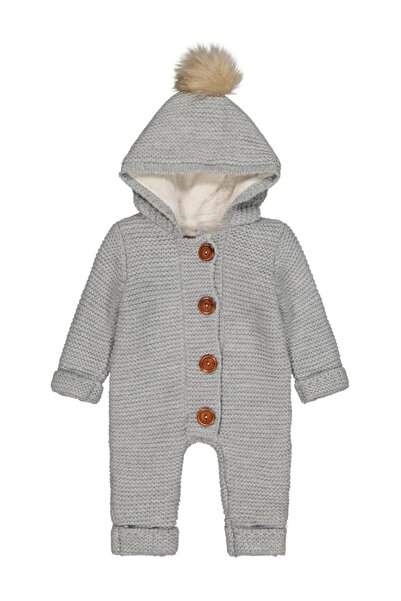 BEYBEK Hooded 3-12 Month Jumpsuit - Gray 3-6 Months