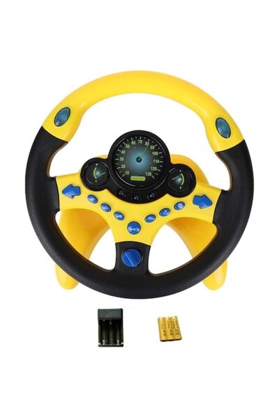 MoreJieka Interactive children's toy, MoreJieka, Steering Wheel, 3 years+, Yellow/Black
