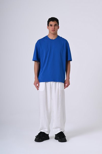 2512 Clothing Unisex Basic Oversized T-Shirt Crew Neck 100% Cotton Relaxed Fit