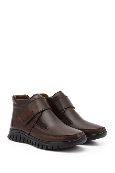 GÖNDERİ(R) Women's / Girls' Brown Velcro Genuine Leather Comfort Boots