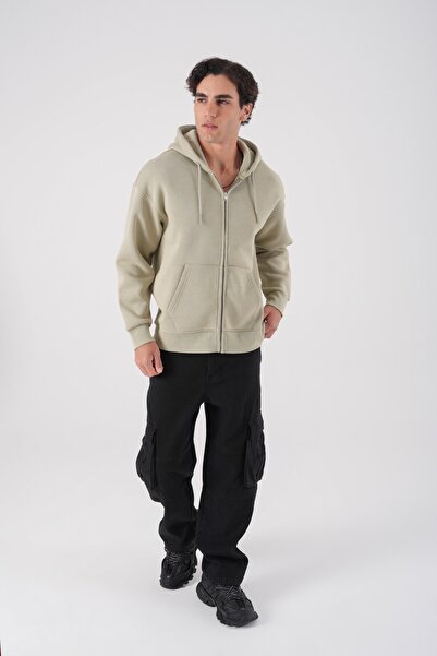 2512 Clothing سويت شيرت بسحاب للجنسين بغطاء رأس هودي بسحاب أساسي