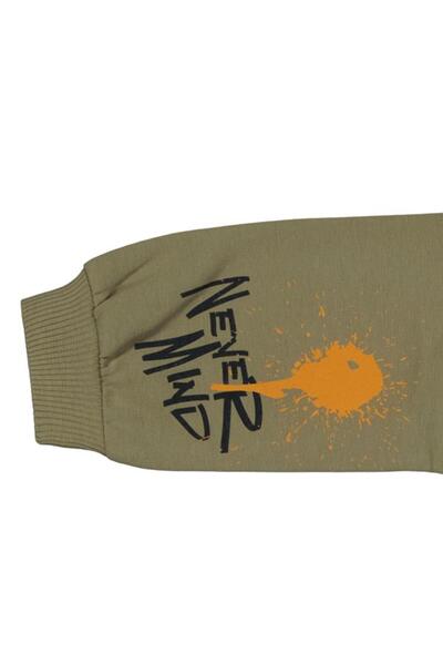 Civil Baby Φούτερ με στάμπα γκράφιτι για 6-18 μήνες - Χακί