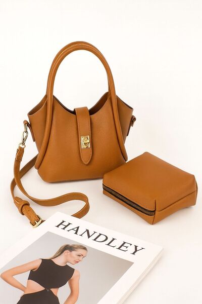 Handley Σετ μίνι πολυτελής δερμάτινη τσάντα και τσάντα μακιγιάζ