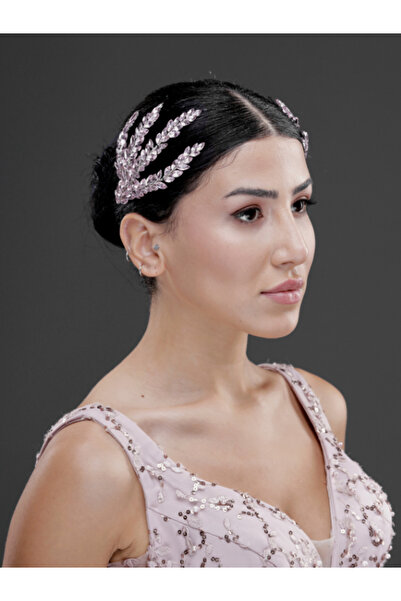 Magic Tiara Yaprak Formlu Kristal Taşlı Şık Saç Tokası – Gelin, Nişan ve Özel...
