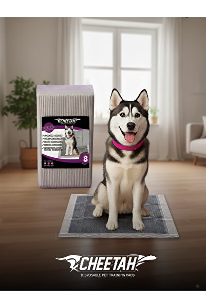 cheetah وسادات تدريب الحيوانات الأليفة للاستخدام مرة واحدة، 6 طبقات، لون رماد...