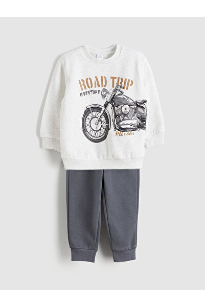 LC Waikiki Printed Boys' Sweatshirt and Sweatpants