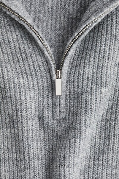 H&M Yarım Fermuarlı Kazak