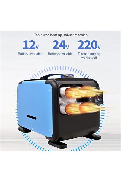 OEM Sirocou portabil alimentare 12 24 220V 8kw cu afisaj digital si telecomanda carcasa aluminiu